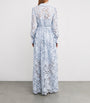 Self-Portrait Blue Lace Belted Maxi Dress