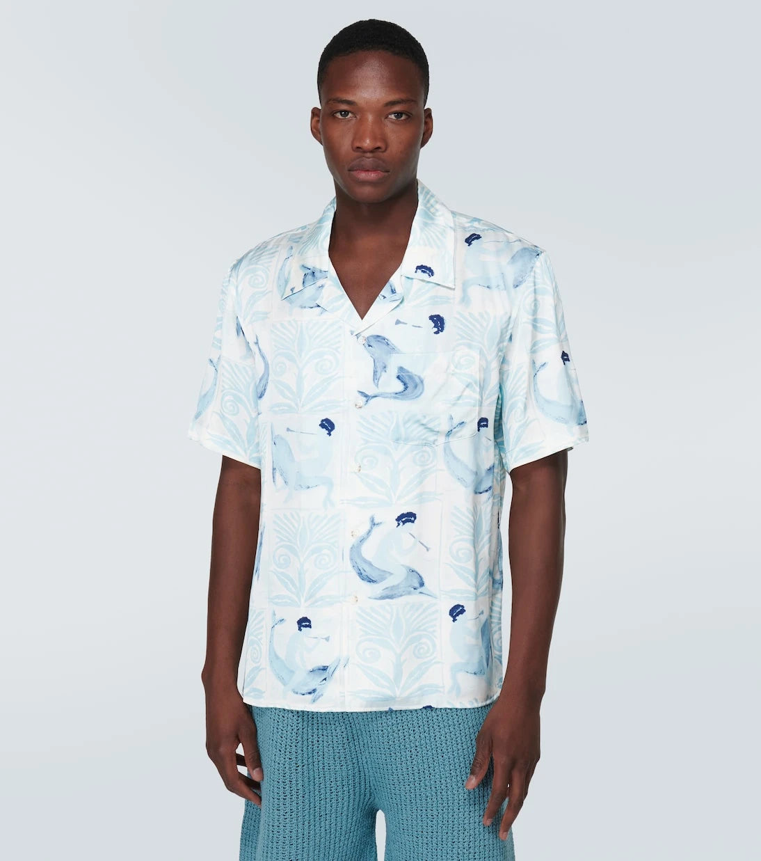 Commas - Printed bowling shirt
