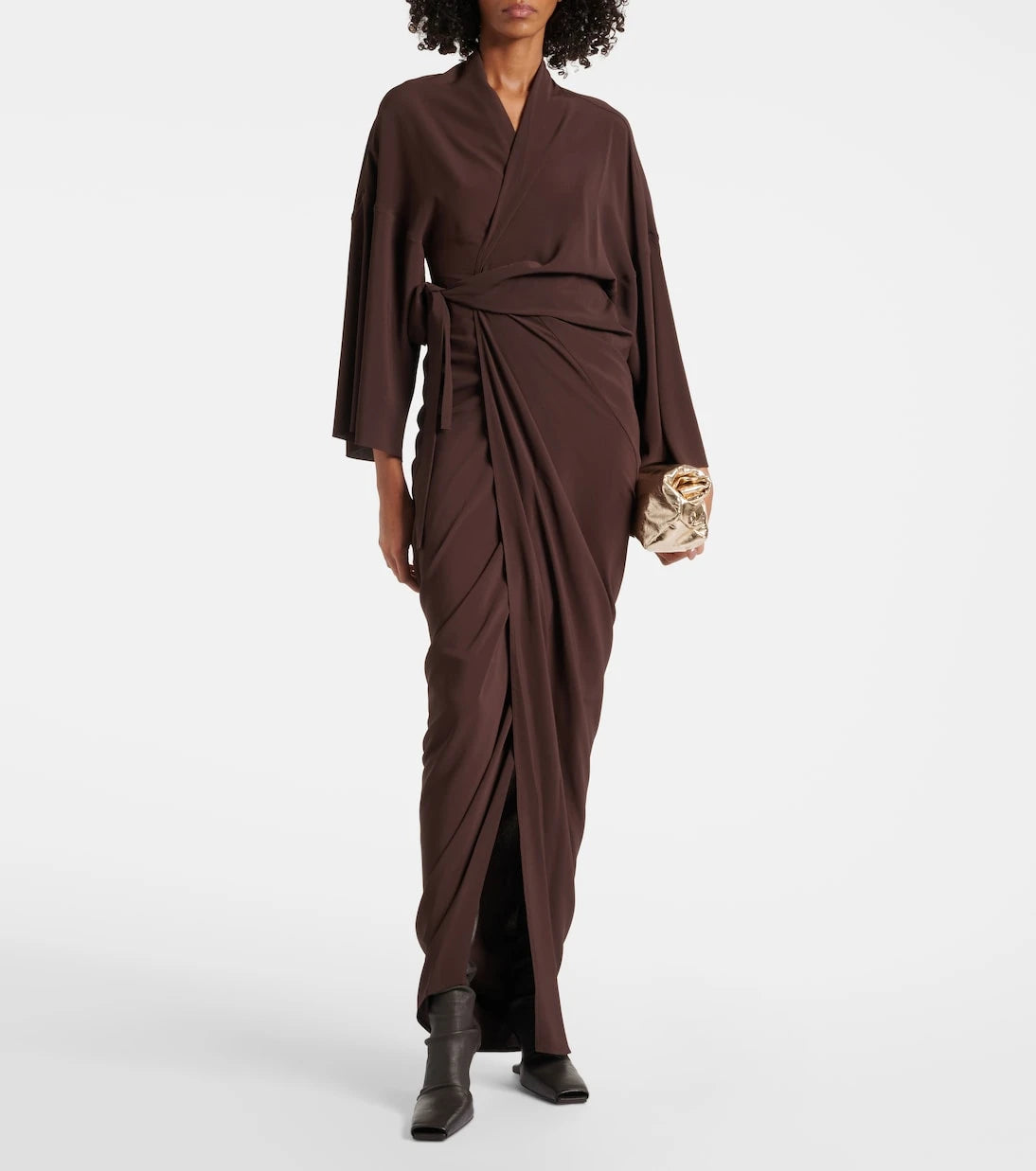 Rick Owens - Satin wrap gown
