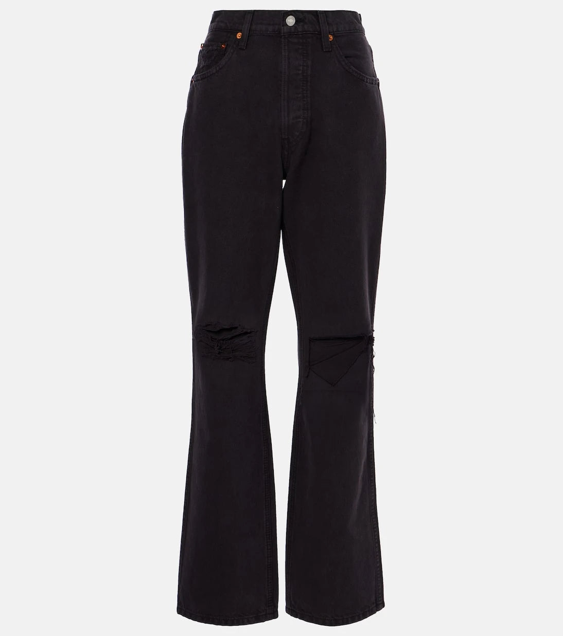 Re/Done - 90s distressed high-rise flared jeans