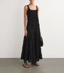 Black Tulle Embroidered Maxi Skirt