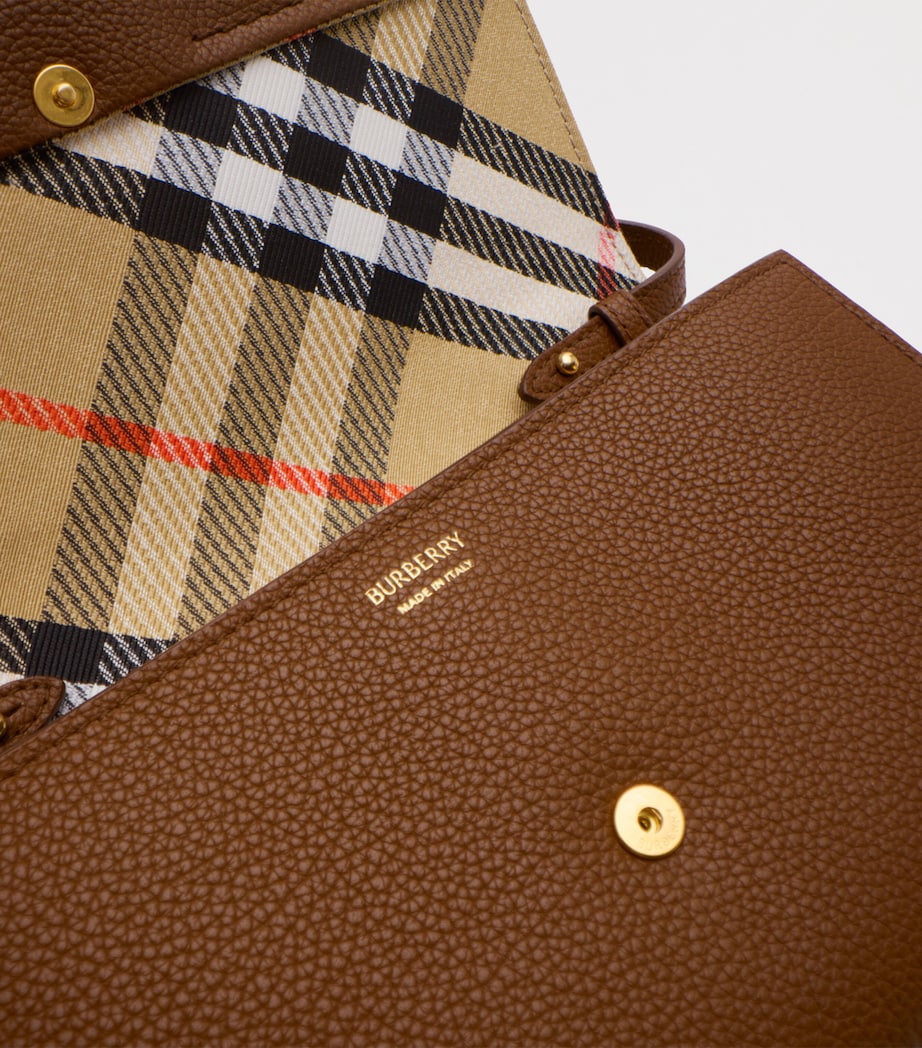 Burberry Brown Leather Cotswolds Strap Wallet