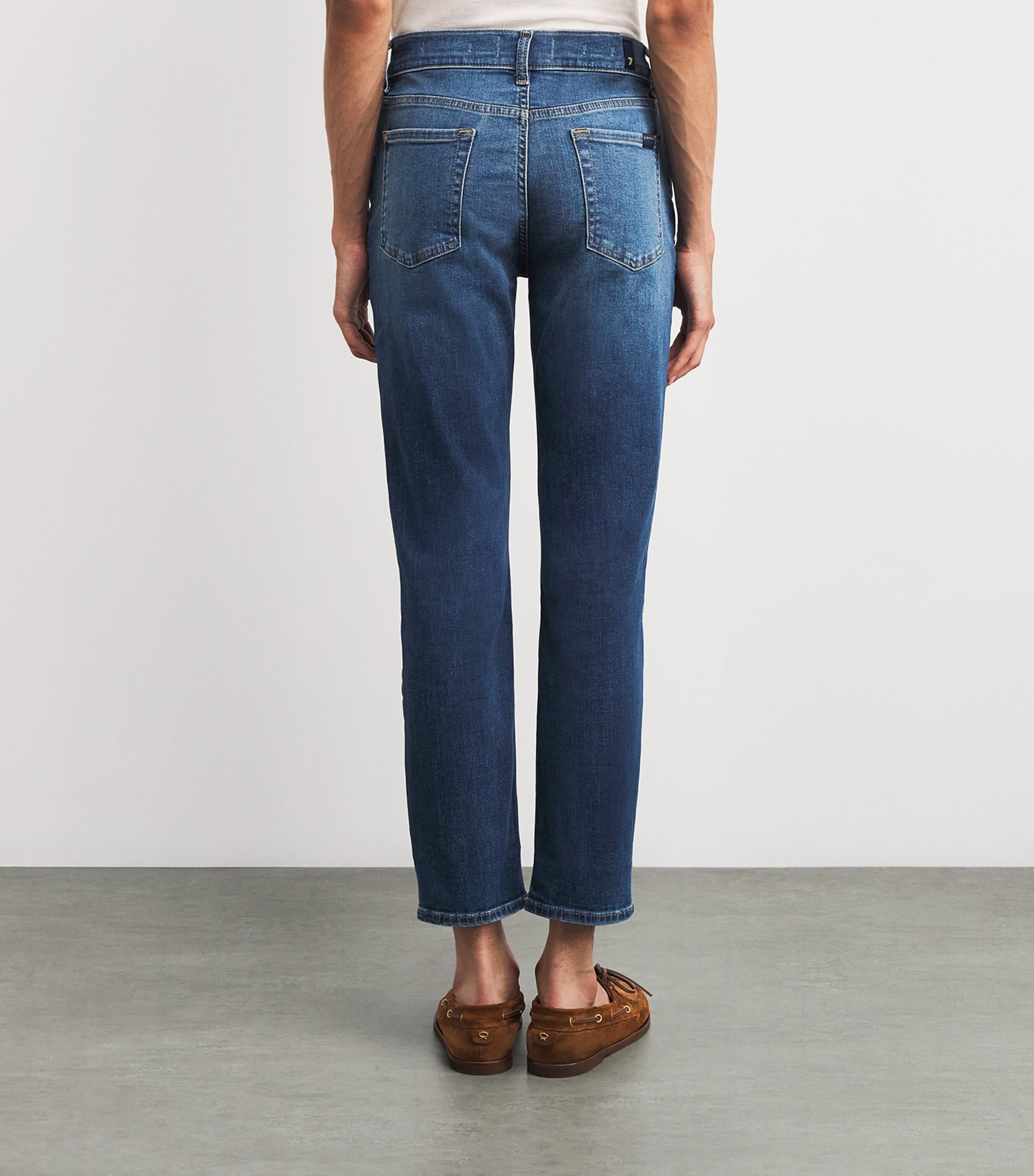 7 For All Mankind Blue Slim Illusion Relaxed Skinny Jeans