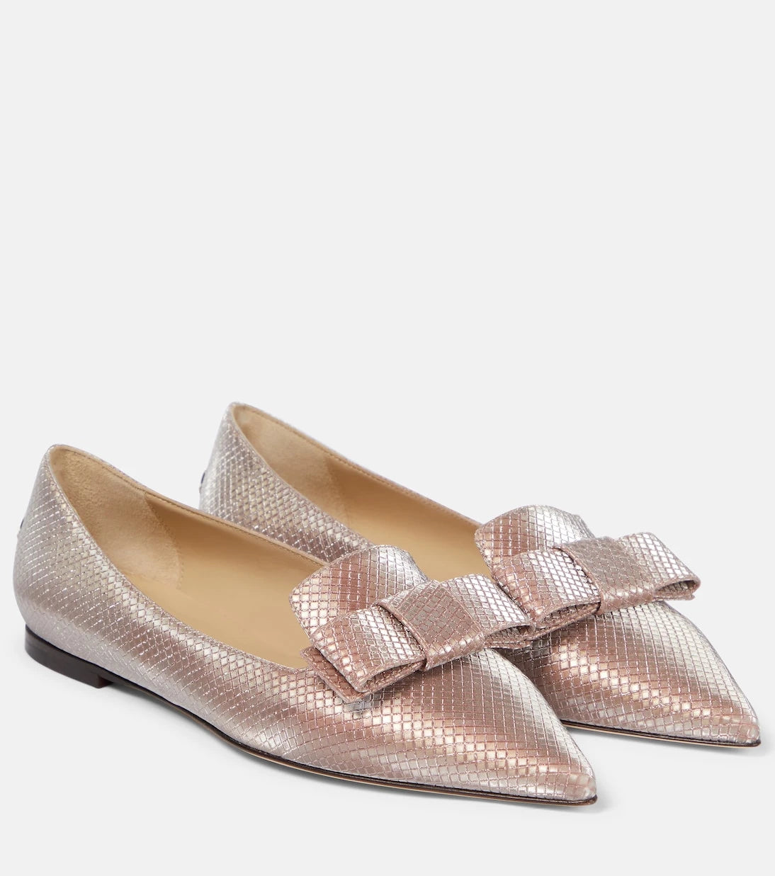 Jimmy Choo - Gala bow-embellished ballet flats
