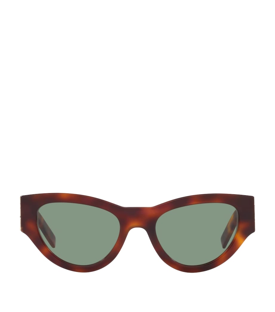 Saint Laurent Brown Tortoiseshell Cat Eye Sunglasses