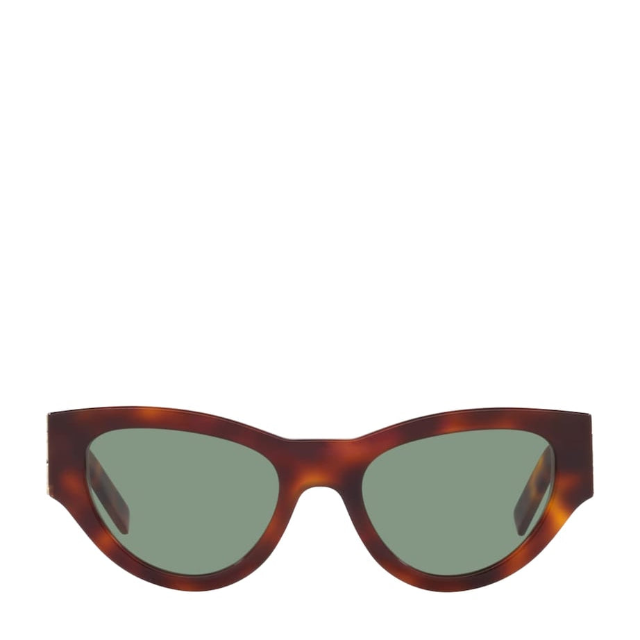 Saint Laurent Brown Tortoiseshell Cat Eye Sunglasses