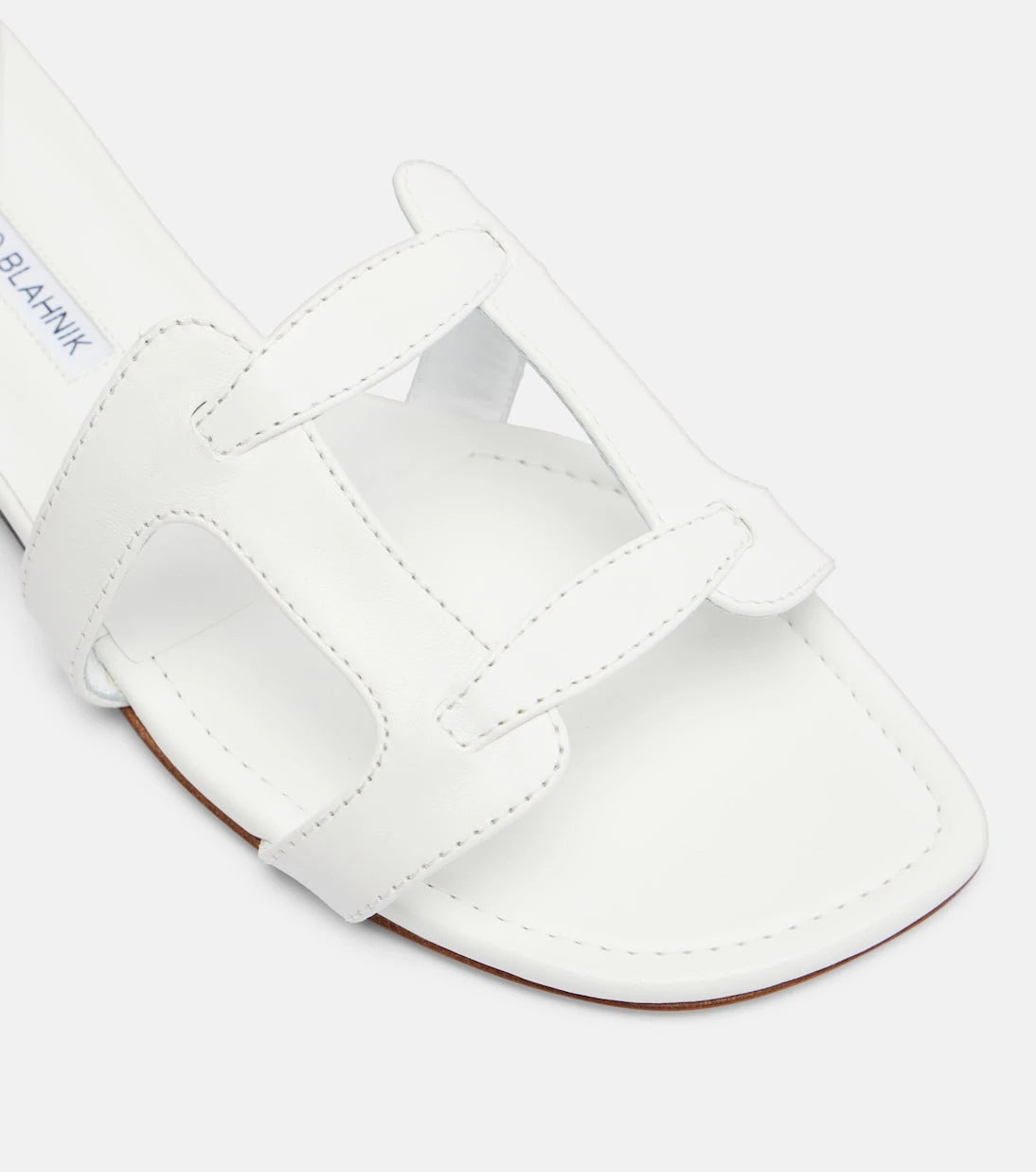 Manolo Blahnik - Grellanu düz deri terlik