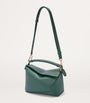 LOEWE Green Small Leather Puzzle Edge Top-Handle Bag