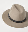 Brunello Cucinelli Brown Felt Fedora Hat