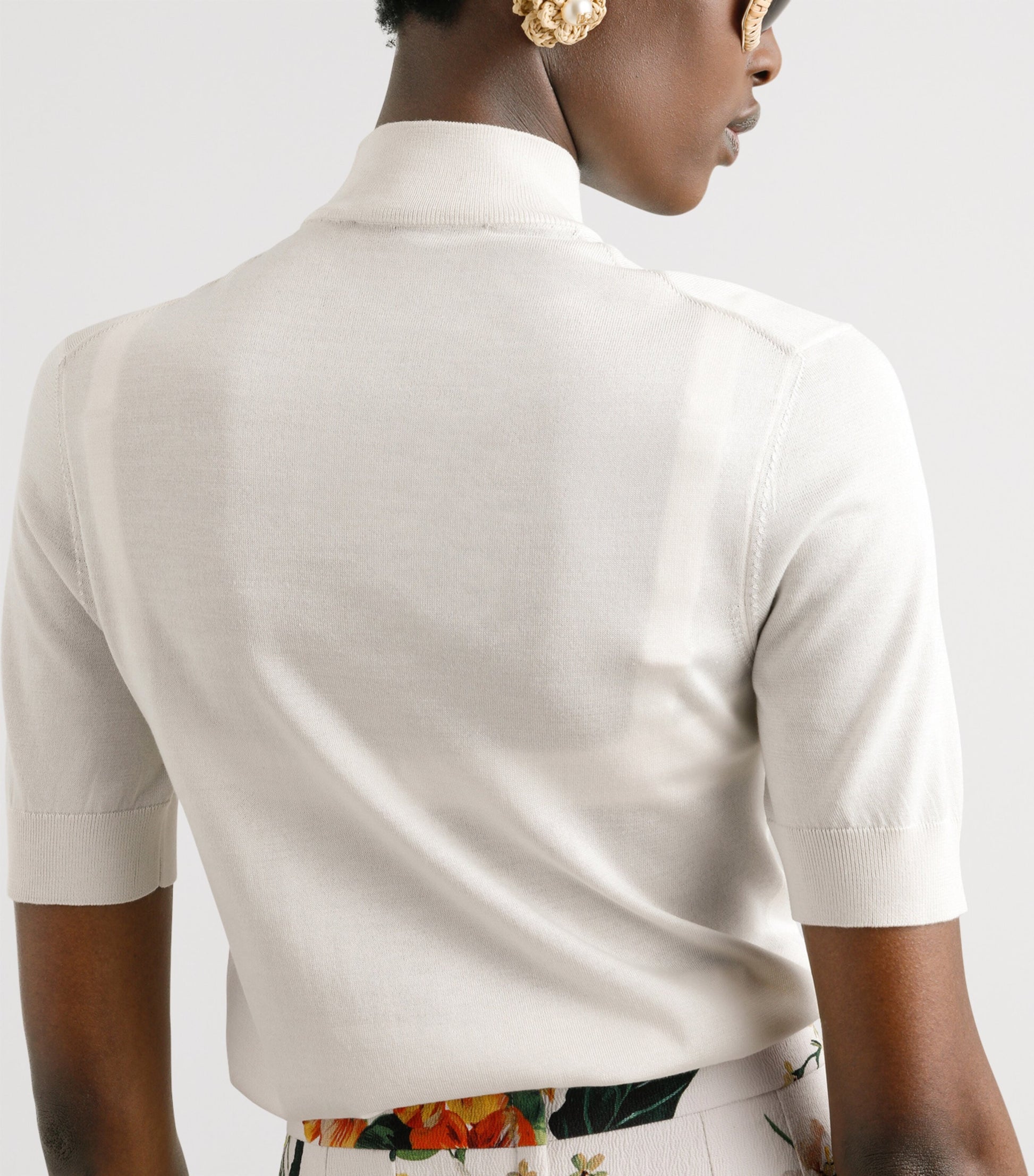 Dolce & Gabbana Multi Silk Flower-Appliqué Sweater