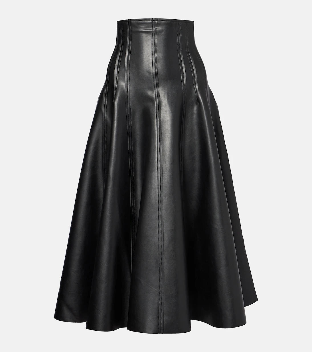 Norma Kamali - Grace faux leather midi skirt