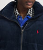 Navy Stretch-Cotton Corduroy Puffer Jacket