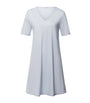 Cotton Short-Sleeve Nightdress POWDER BLUE