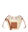 LOEWE Beige x Paula's Ibiza Woven Drawstring Bucket Bag