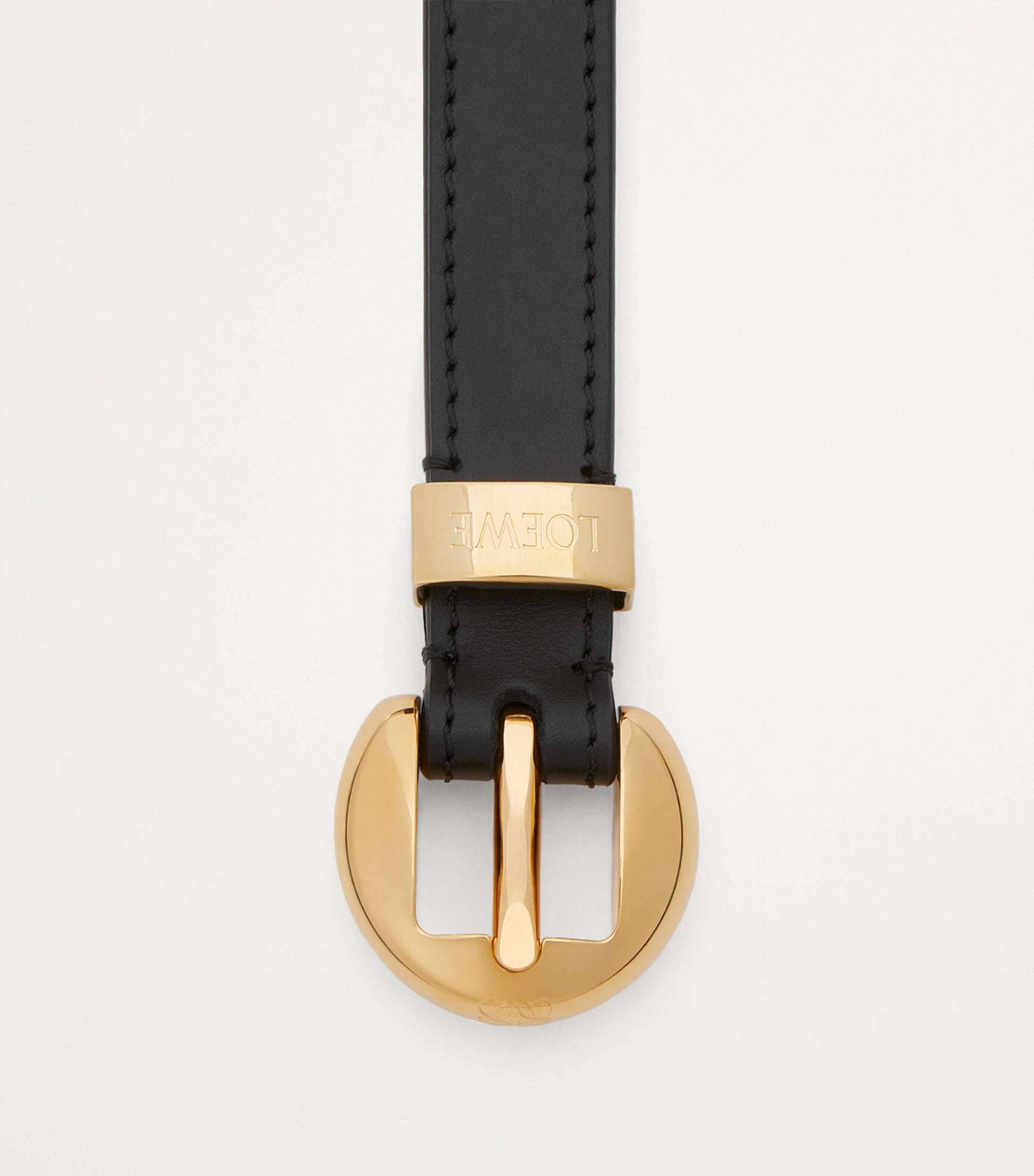 Black Leather Pebble Belt