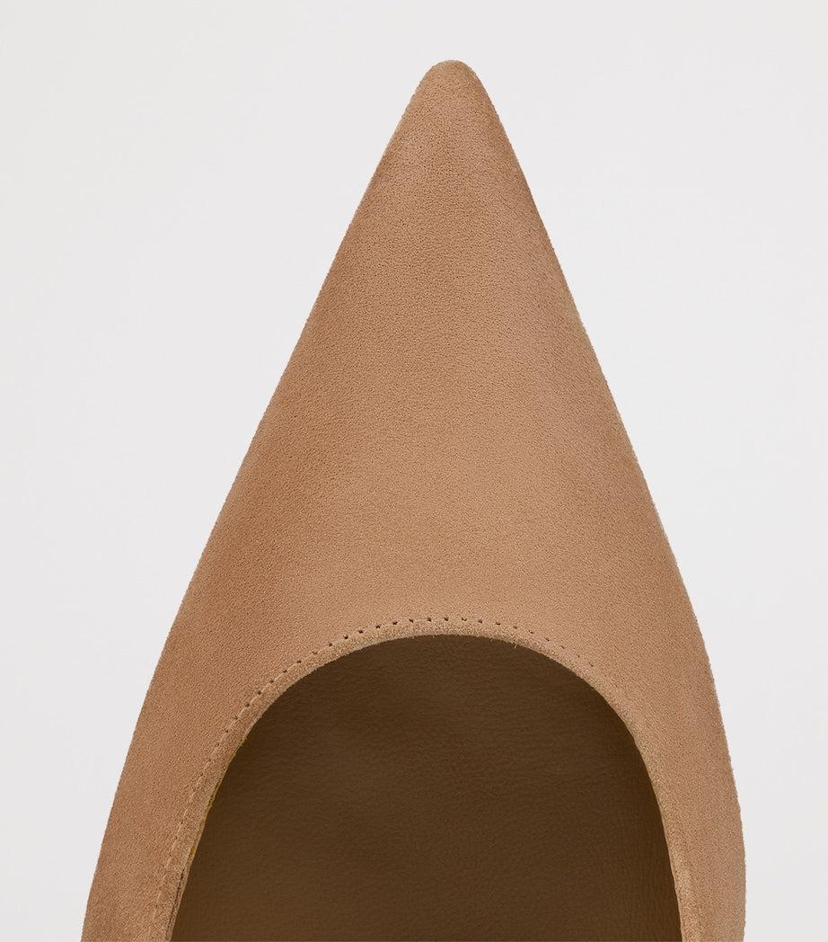Christian Louboutin Beige Miss Z Velour Pumps 80