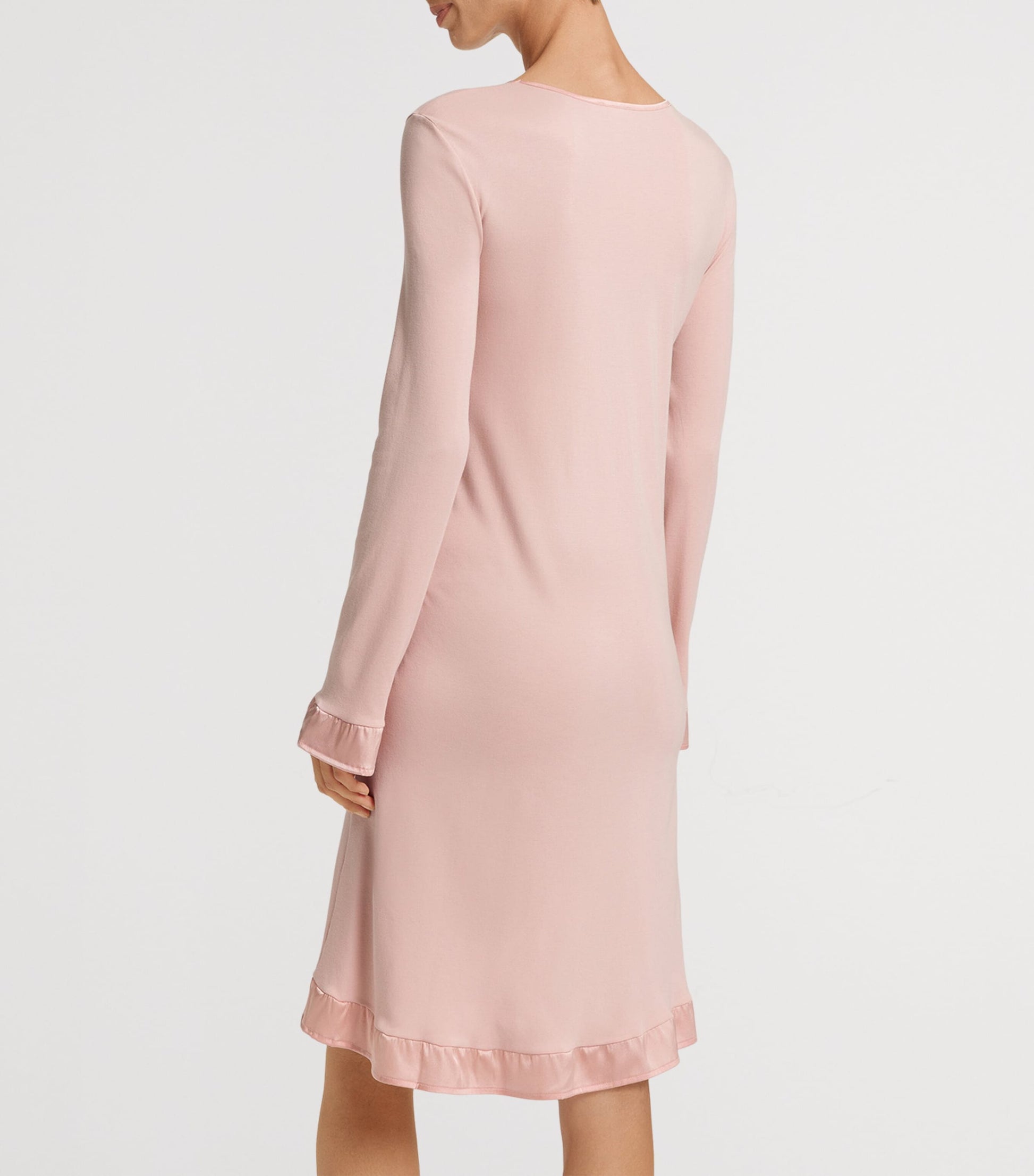 Nude Cotton-Blend Long-Sleeve Claire Nightdress