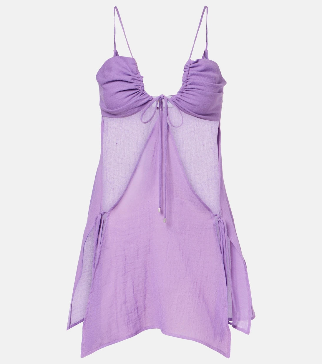 The Attico - Cutout cotton muslin minidress