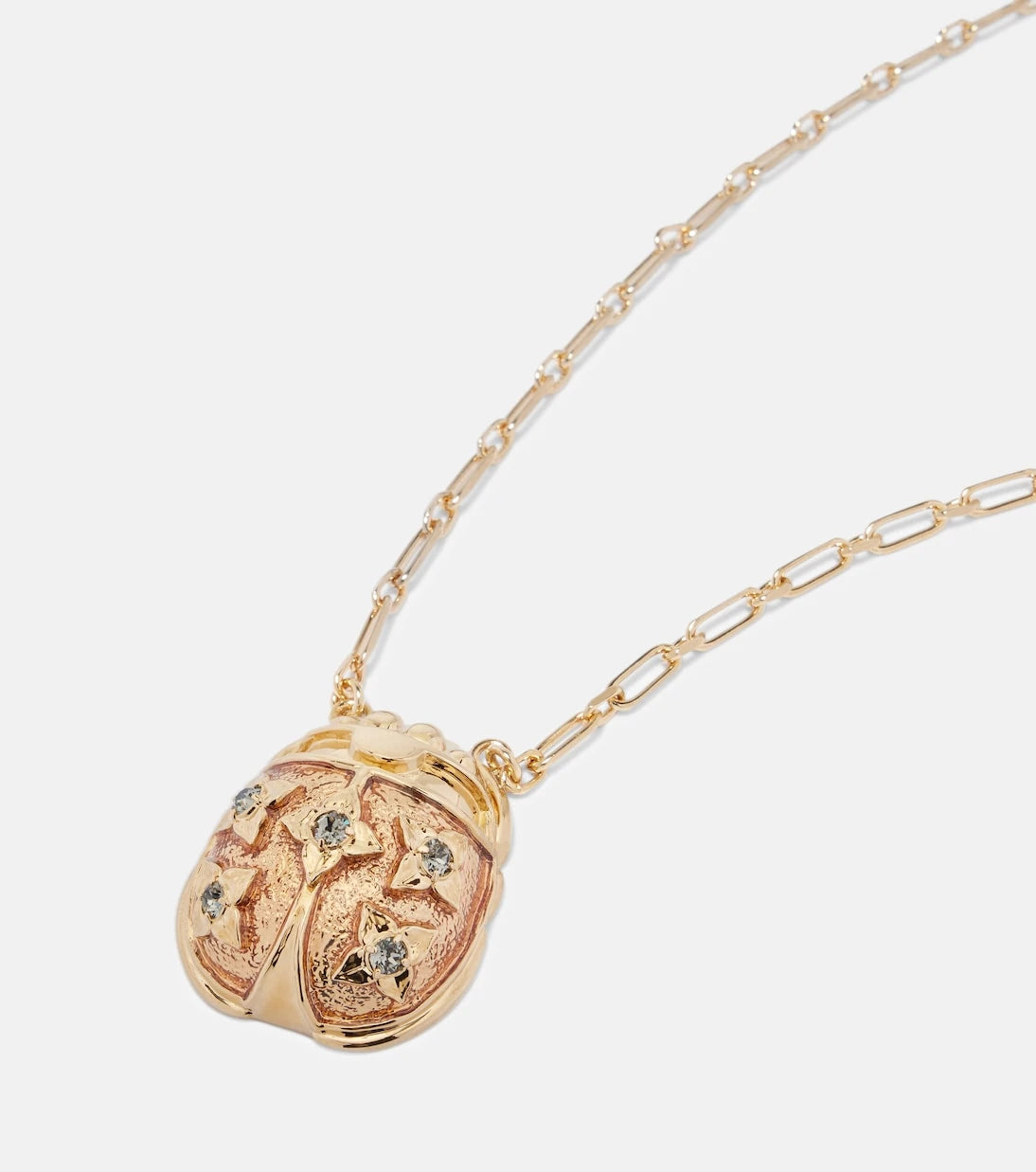 La DoubleJ - Lady Scarab gold-plated pendant necklace