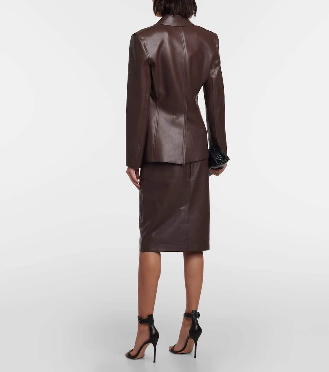 Norma Kamali - Faux leather blazer