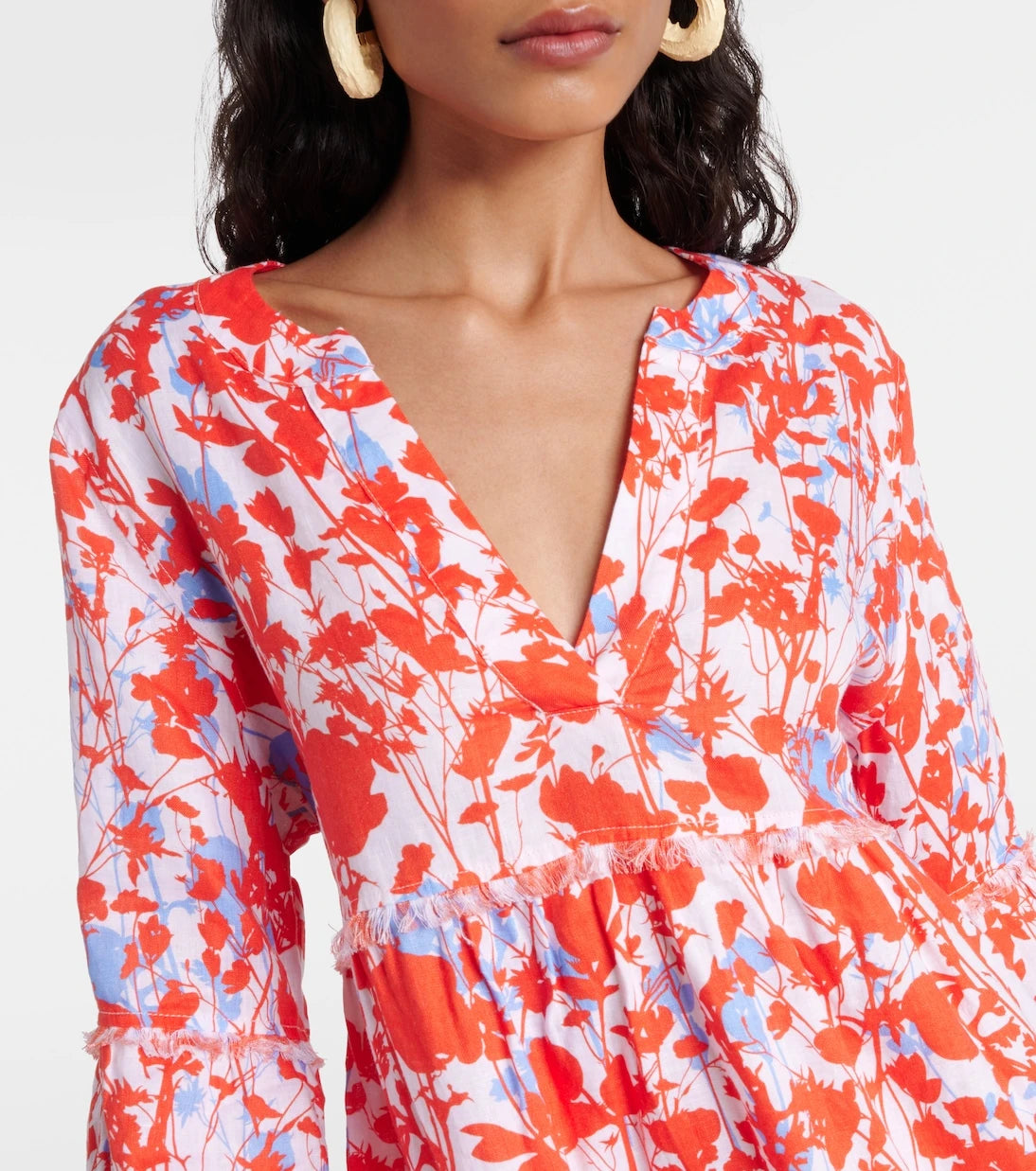 Heidi Klein - Deia floral linen kaftan