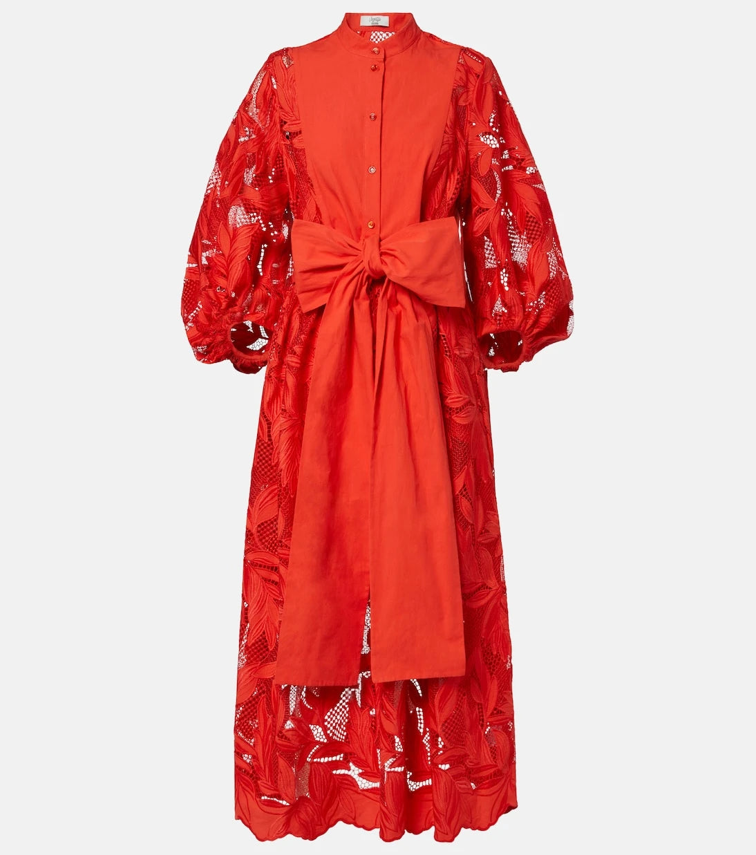 Erdem - Embroidered mesh midi dress