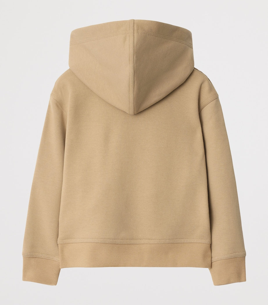 Burberry Kids Cotton Check-Trim Zip-Up Hoodie (3-12 Years)