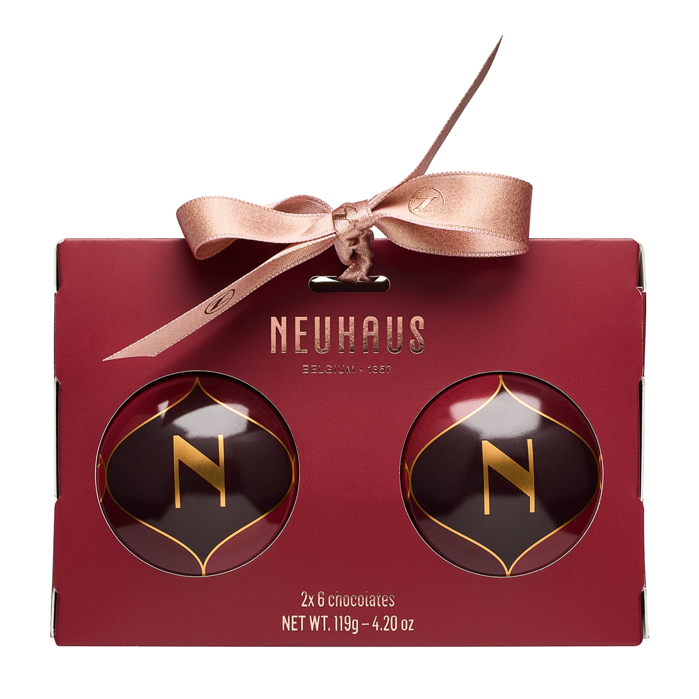 Set of 2 Chocolate Christmas Balls (119g)