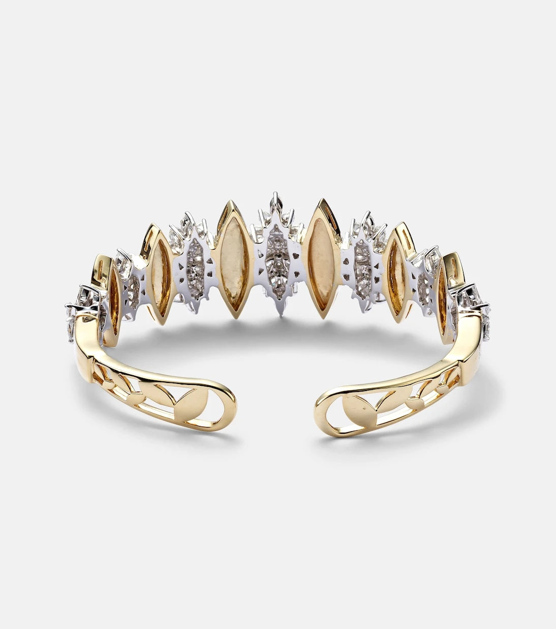 Yeprem - Golden Strada 18kt gold and white gold bangle with diamonds