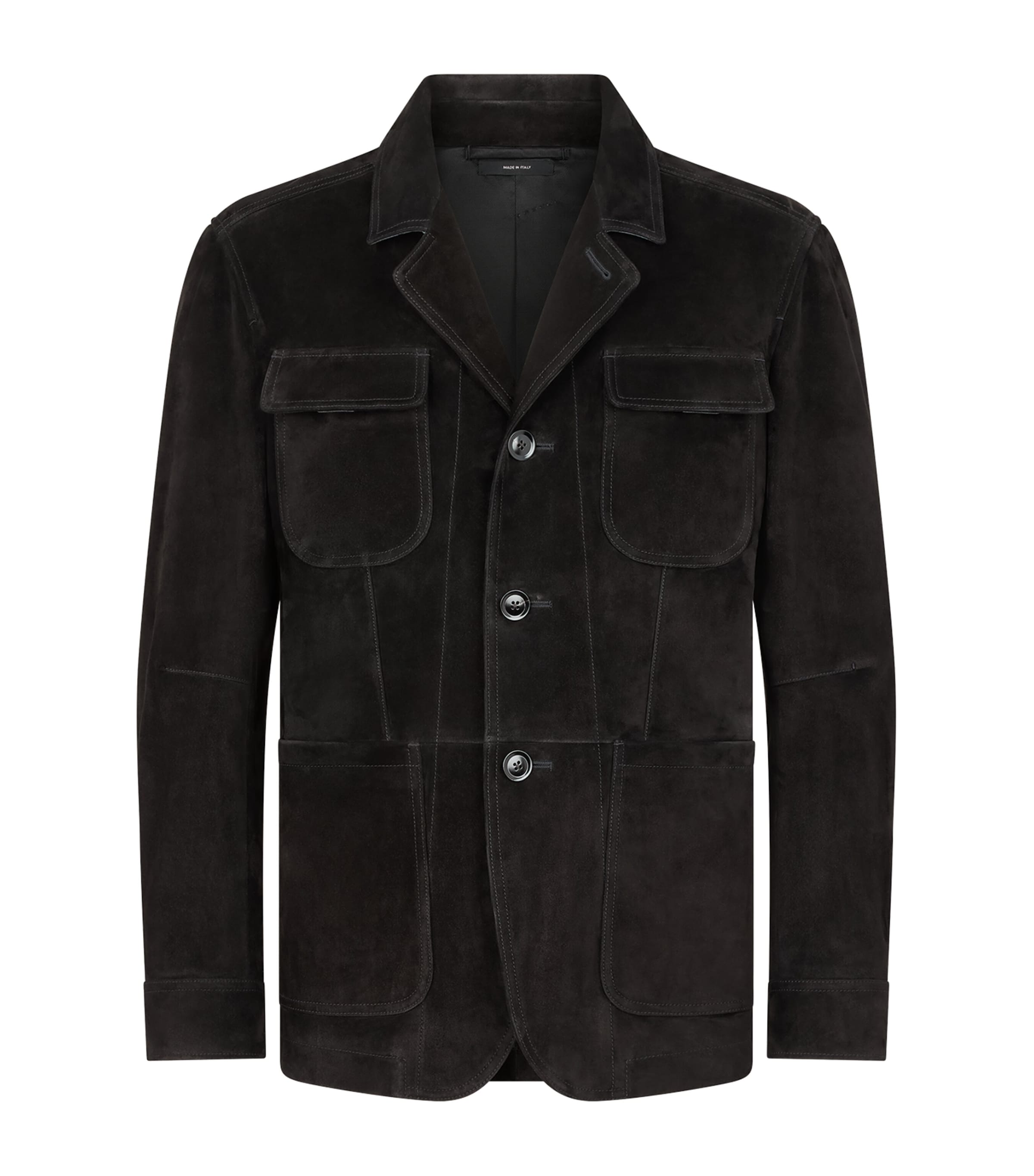 Black Suede Military Jacket