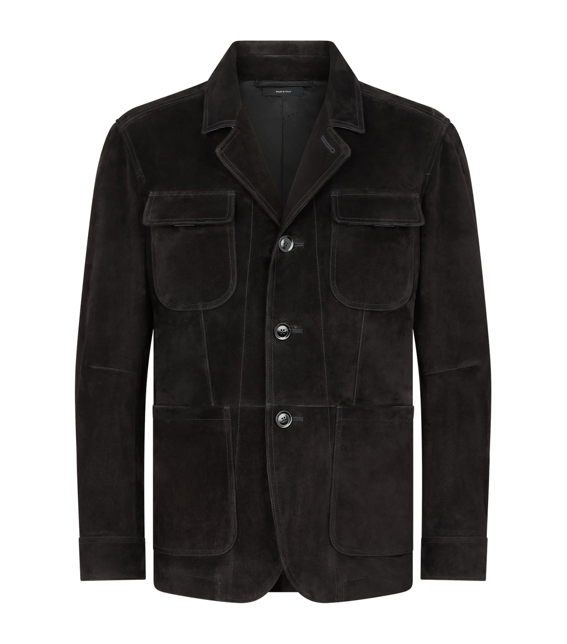 Black Suede Military Jacket