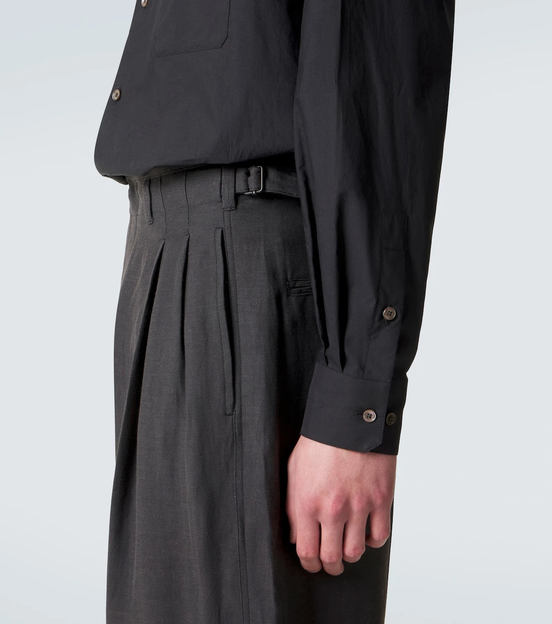 Lemaire - Pleated gabardine wide-leg pants