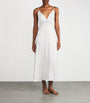 Bocan White Lace-Trim Slip Dress