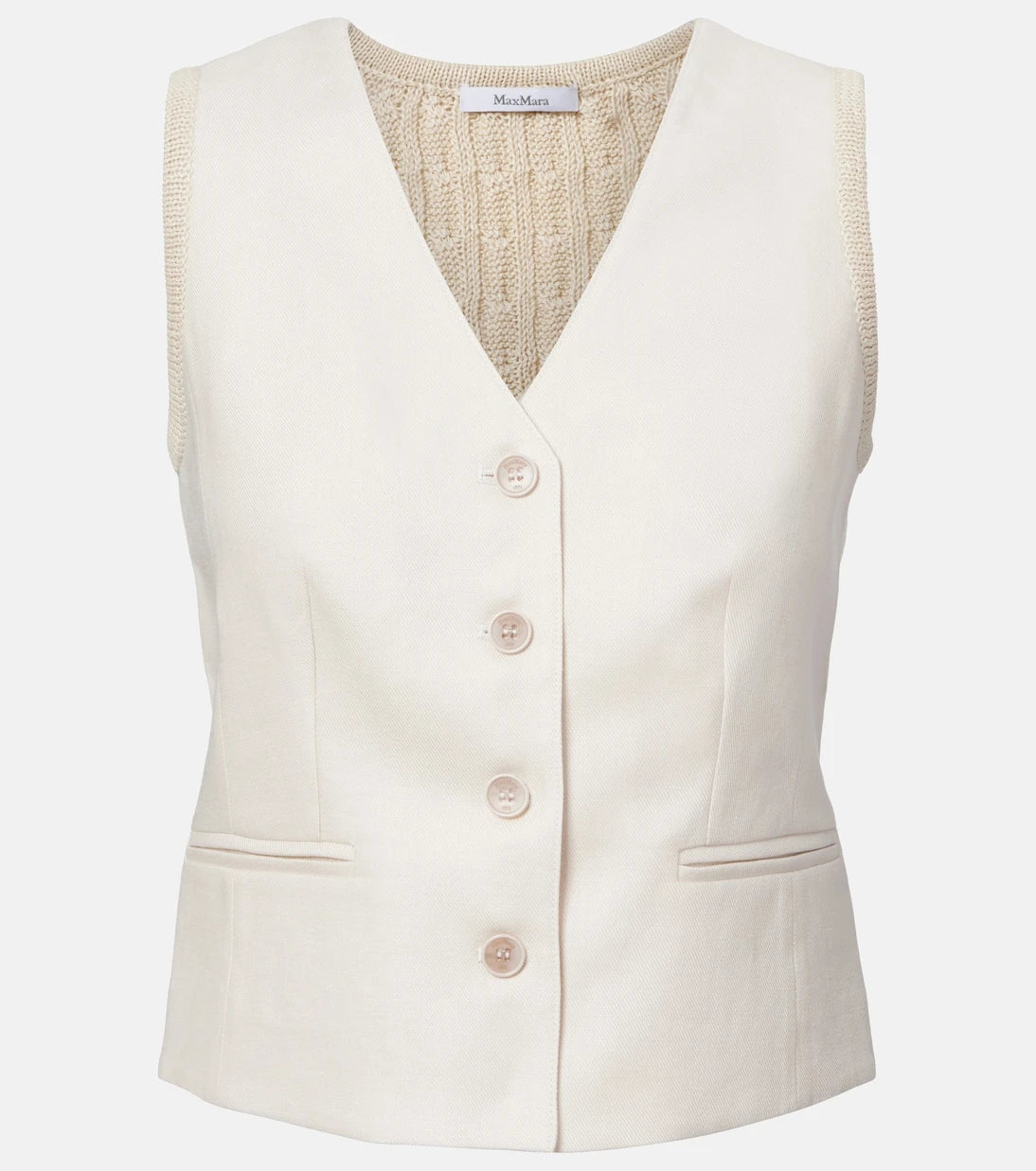 Max Mara - Calibri cable-knit linen vest