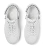 Jimmy Choo White Leather Diamond Sling Sneakers