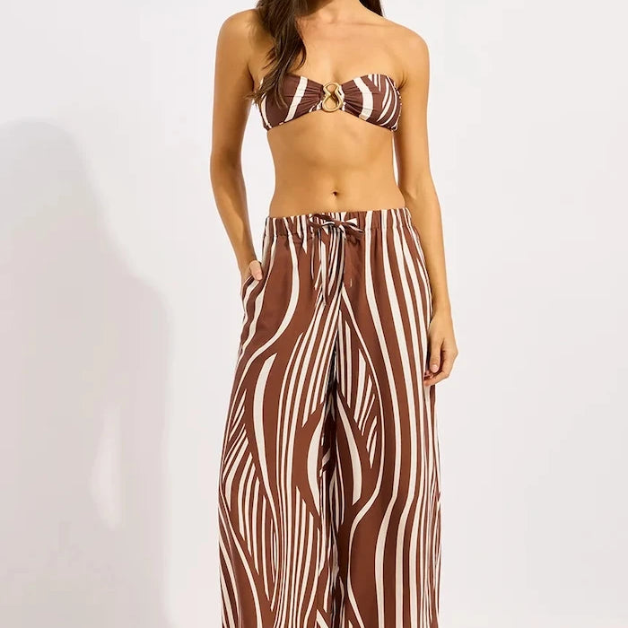 Seafolly Kadın Drawcord Wide Paça Pantolon