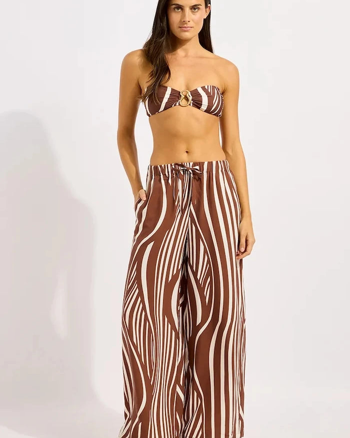 Seafolly Kadın Drawcord Wide Paça Pantolon