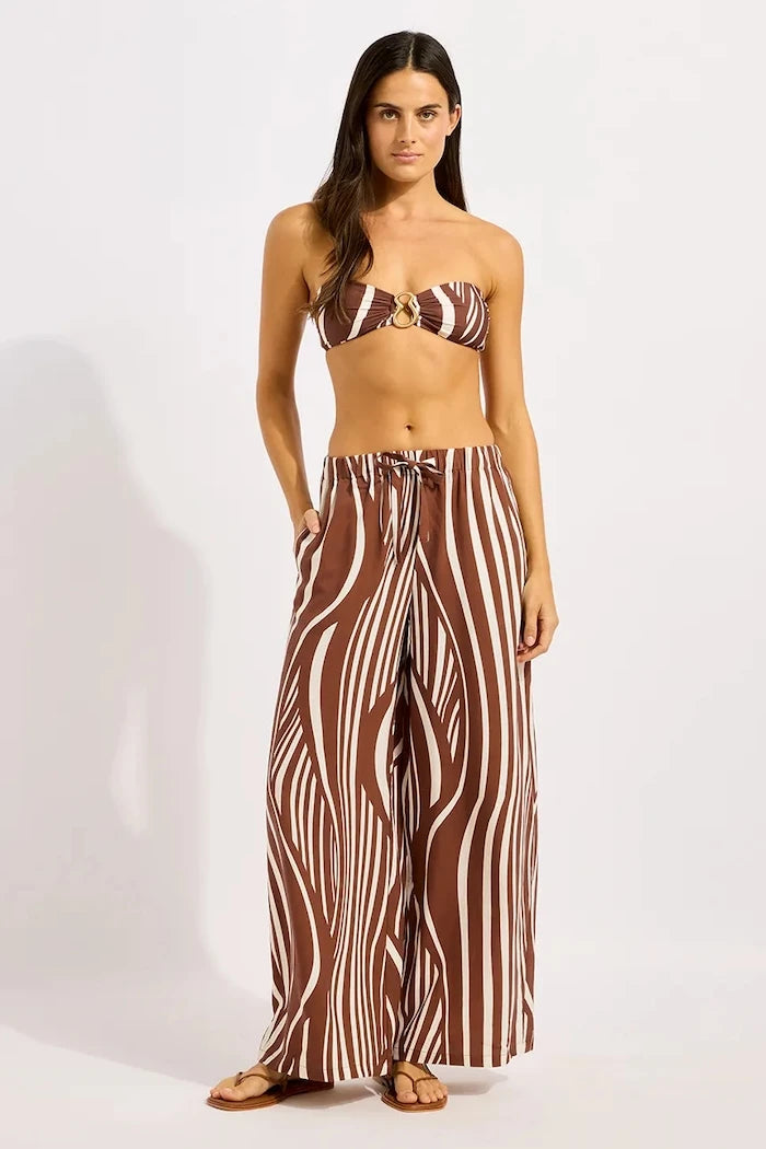 Seafolly Kadın Drawcord Wide Paça Pantolon