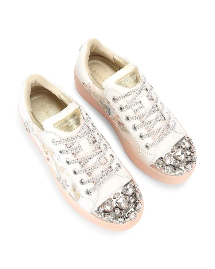 Kurt Geiger London Crystal Toecap Cupsole Sneaker