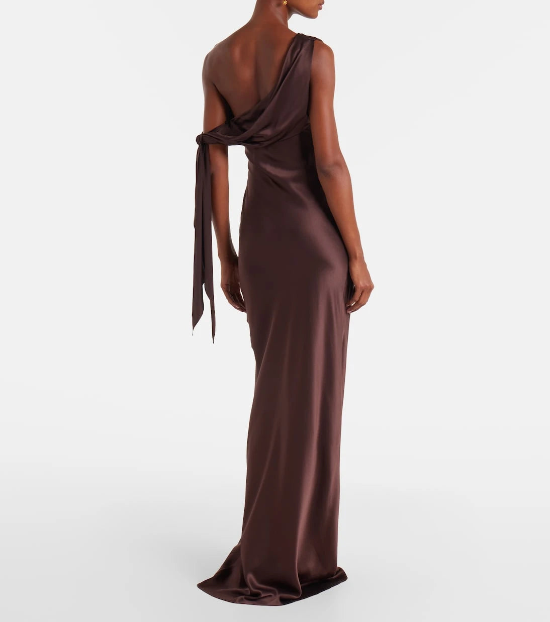 The Sei - Draped asymmetrical silk satin gown