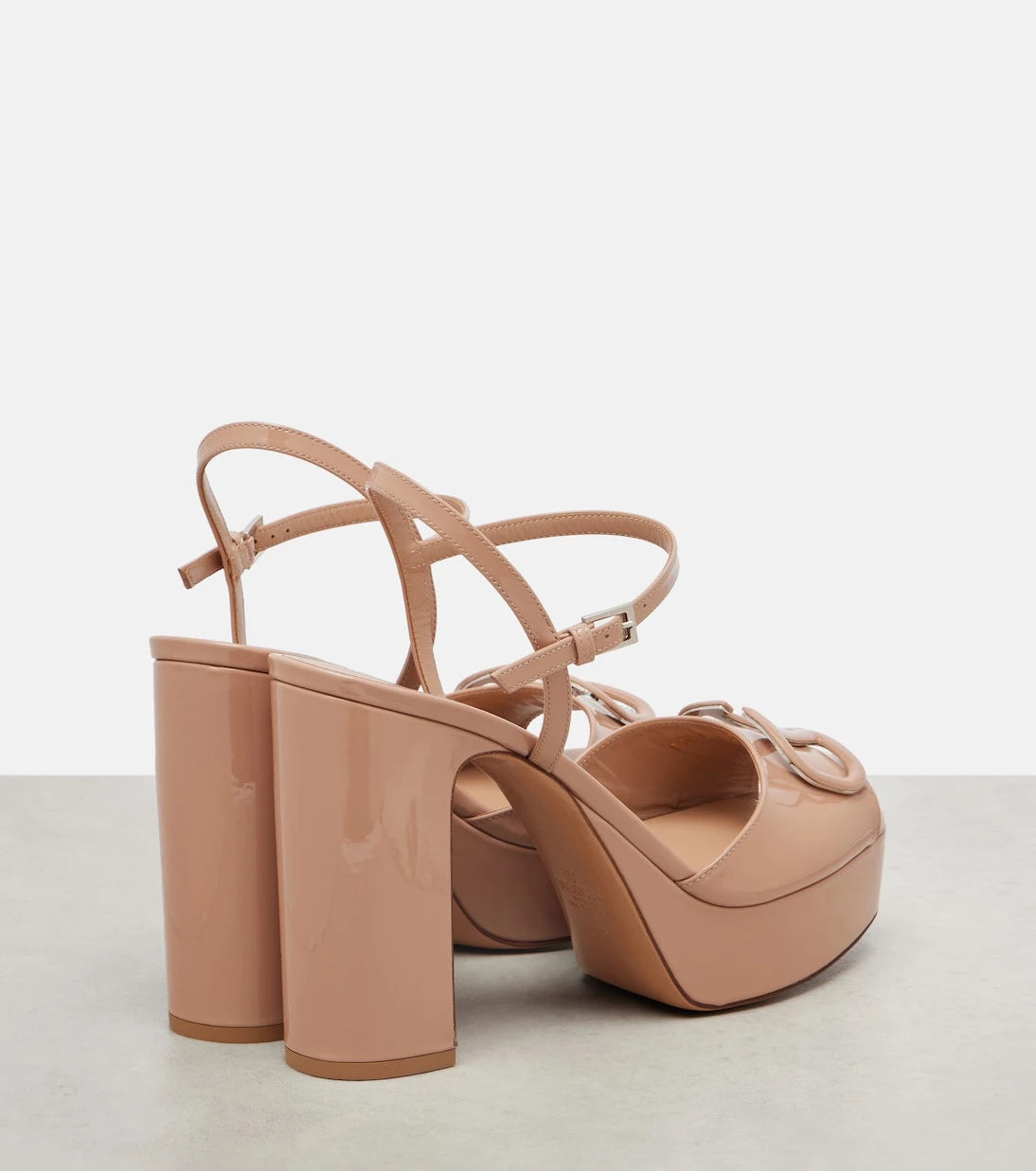 Valentino Garavani - VLogo 115 patent leather platform sandals