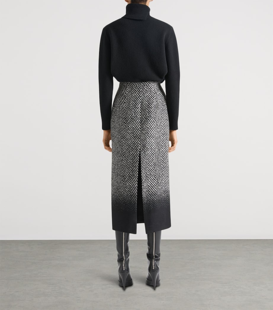 Givenchy Multi Wool-Blend Midi Skirt