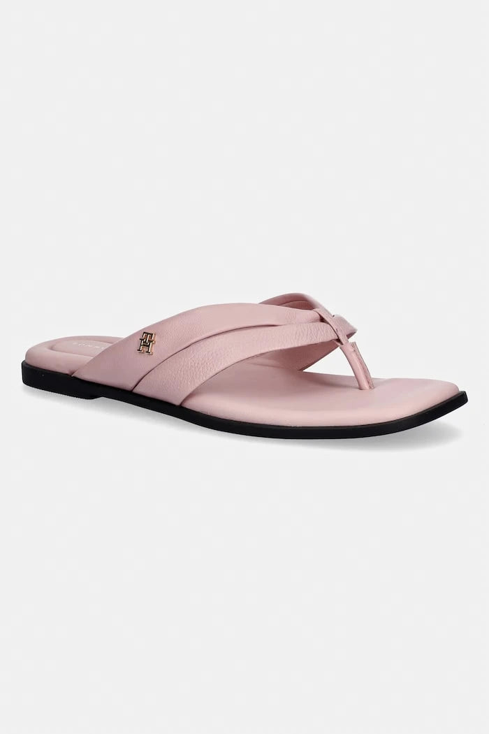 Tommy Hilfiger Kadın Deri Parmak Arası Terlik ELEVATED TOE POST LTH SANDAL