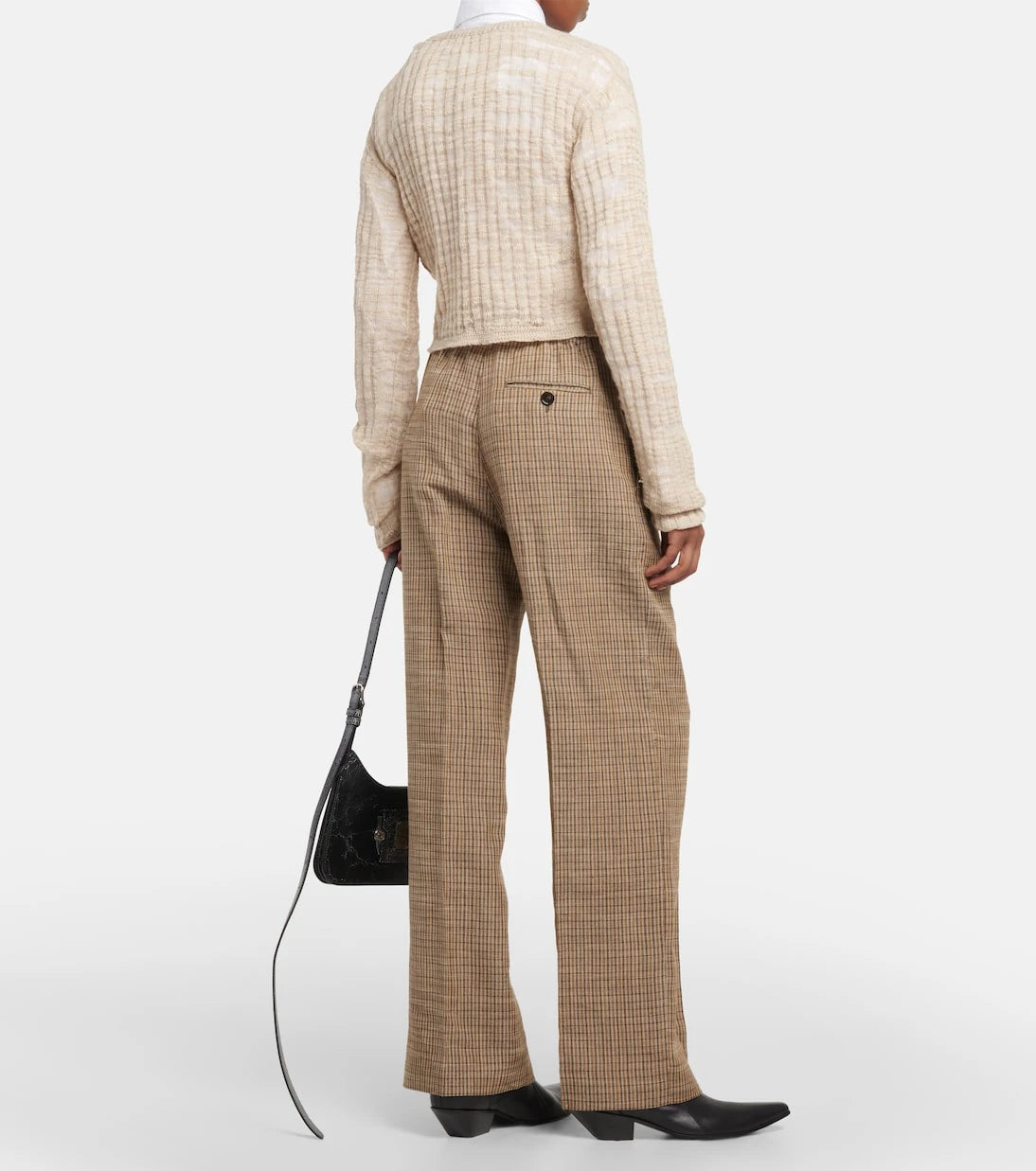 Acne Studios - High-rise linen blend wide-leg pants