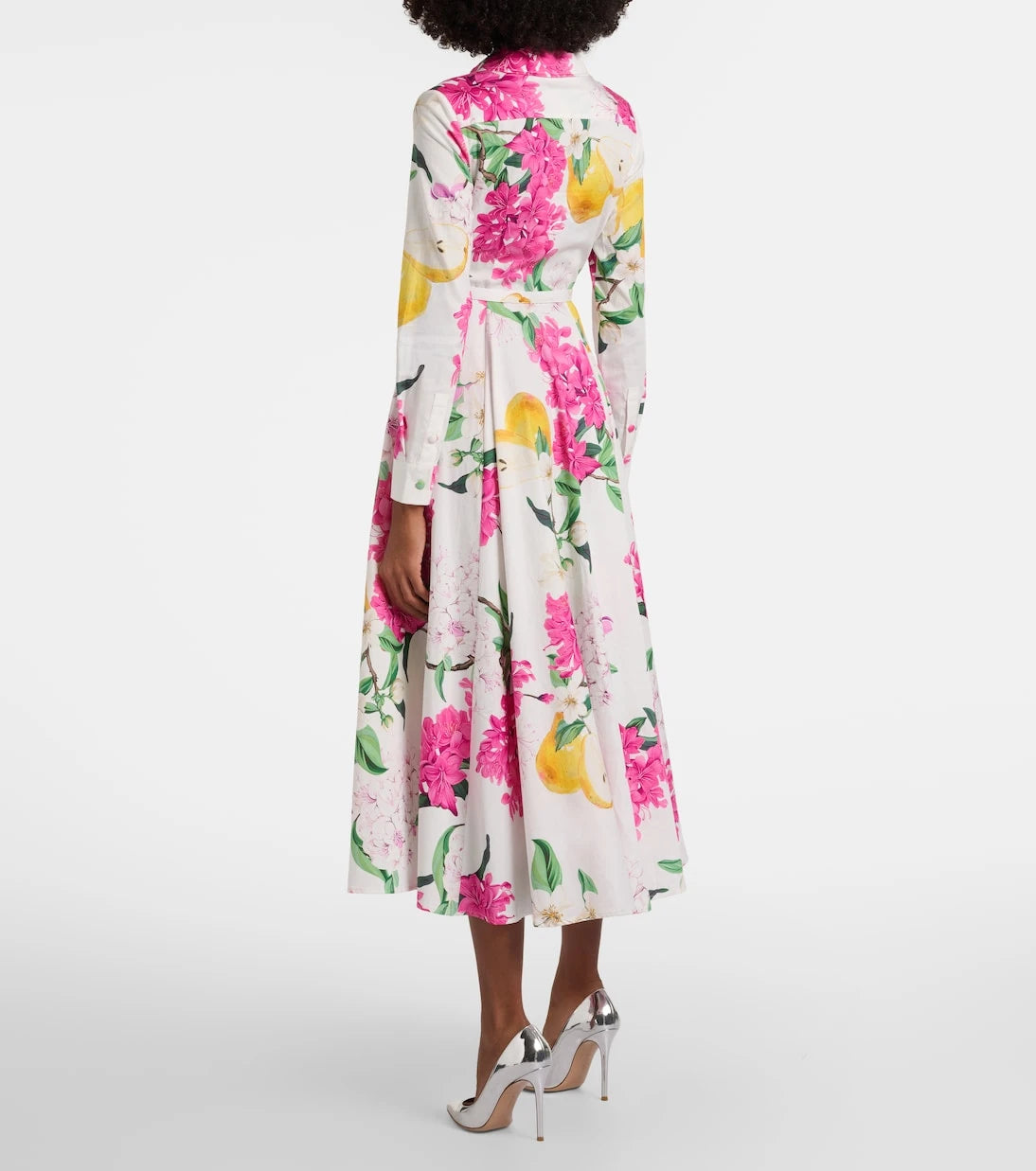 Leo Lin - Zara belted printed cotton midi dress