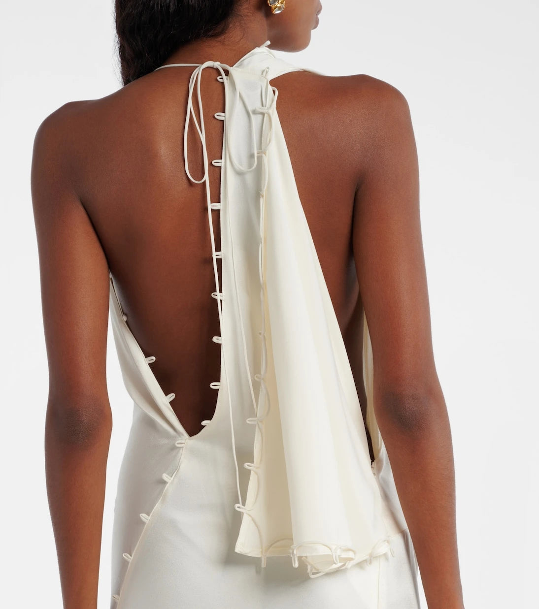 Victoria Beckham - Draped crêpe satin gown