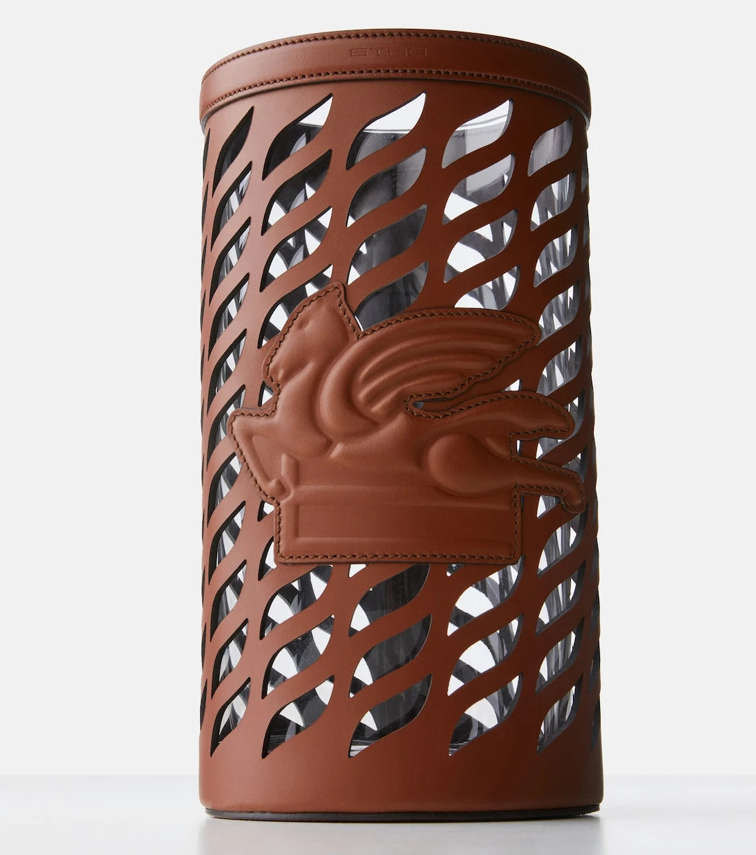 Etro - Pegaso leather-trimmed glass vase