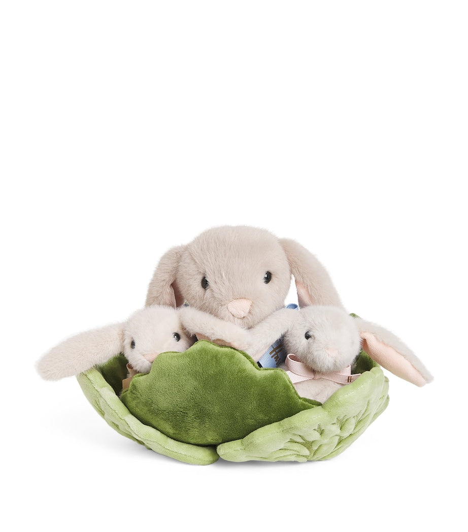 Harrods Plush Bunny Family in Cabbage (23cm)