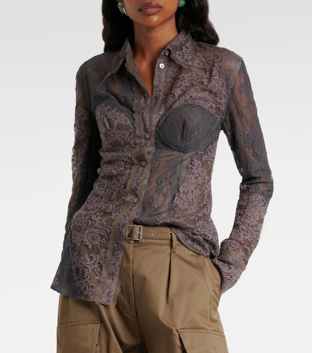 Acne Studios - Cotton-blend lace shirt