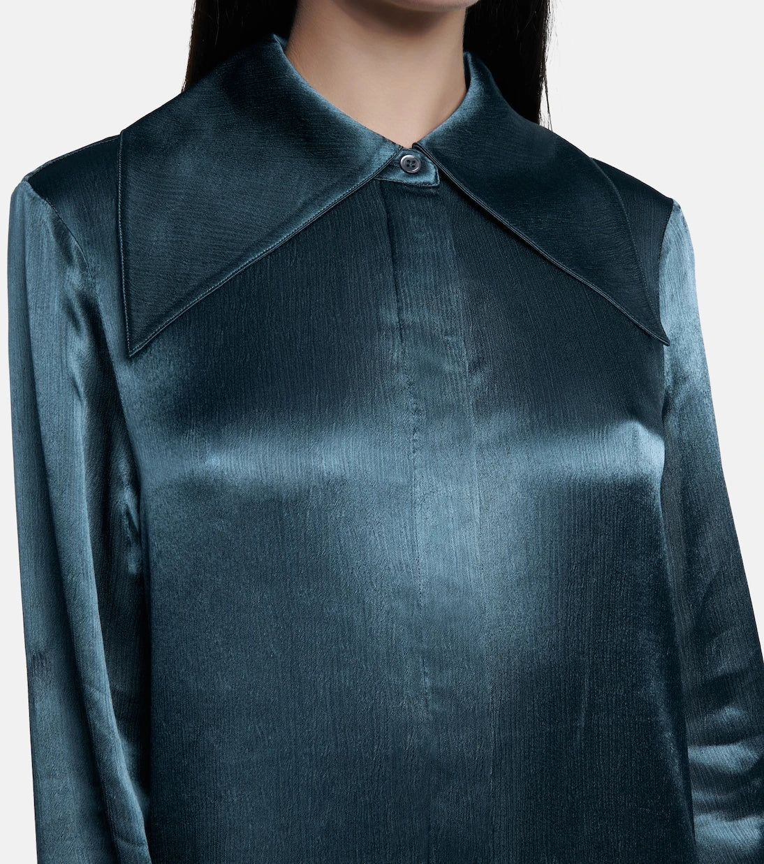 CO - Oversized textured satin blouse